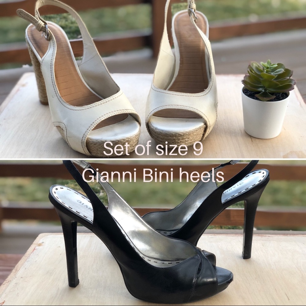 Two pairs sz 9 Gianni Bini heels